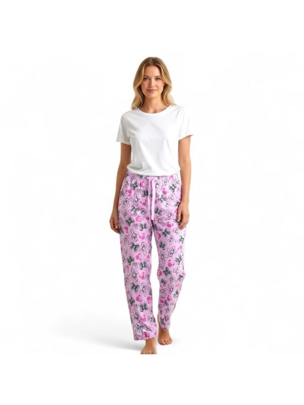 Disney Minnie Mouse Pink Women's Pajama Pants Large